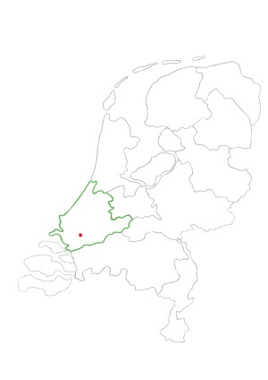 Kaart onverhard Zuid-Holland